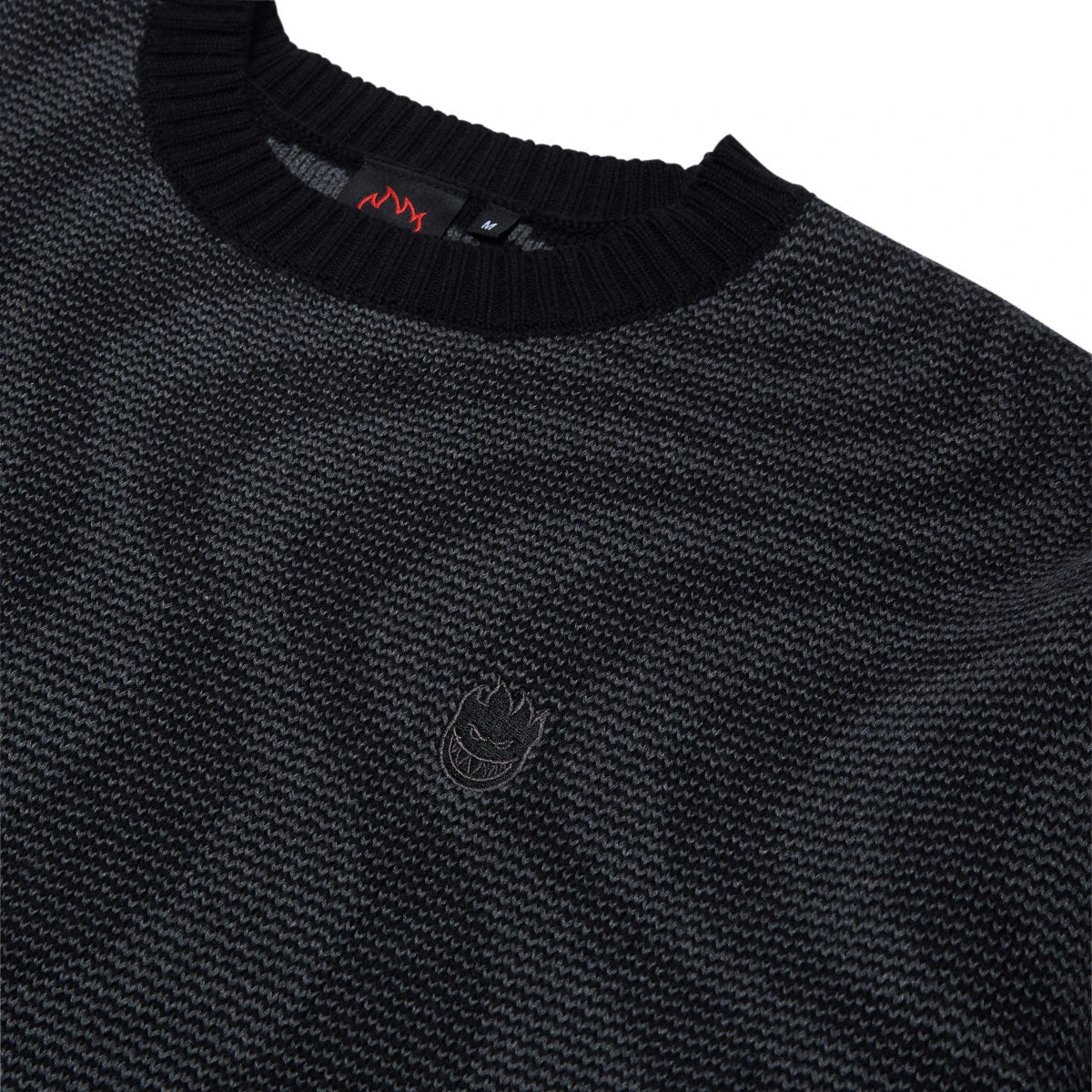 Spitfire Classic Swirl Bighead Fill Emb Sweatshirt - Black/Grey 5 Spitfire Classic Swirl Bighead Fill Emb Sweatshirt - Black/Grey - Image 3