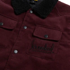 Krooked Skript Jacket - Burgundy -DADDIES Skate Gear 888560349186 4