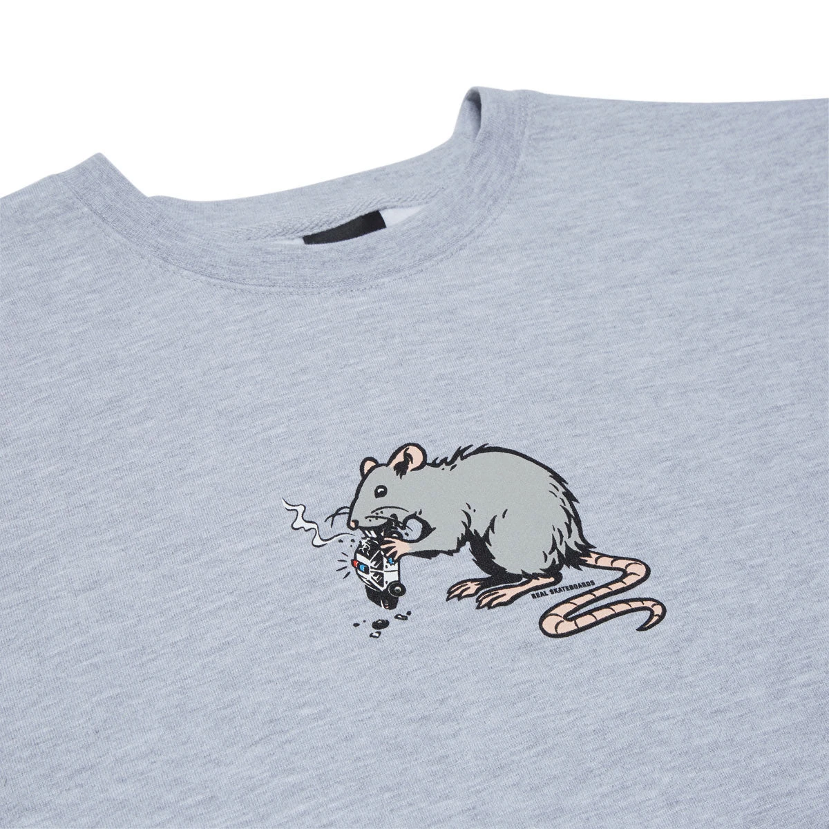 Real Street Cleaner Sweatshirt - Grey Heather/Multi Color Print 4 Real Street Cleaner Sweatshirt - Grey Heather/Multi Color Print - Image 2