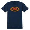 Real Oval T-Shirt - True Navy/Red/Gold Print