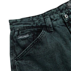 Krooked Eyes Denim Twill Jeans - Green Overdye -DADDIES Skate Gear 888560349933 3