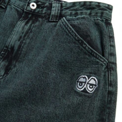 Krooked Eyes Denim Twill Jeans - Green Overdye -DADDIES Skate Gear 888560349933 4