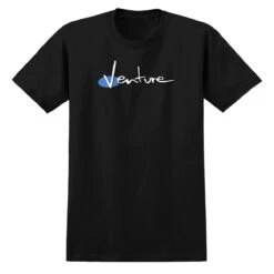 Venture 90s T-Shirt - Black/White/Blue/Black Print