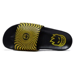 Spitfire Bighead Swirl Slide Sandals - Black/Yellow -DADDIES Skate Gear 888560354340 3