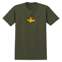 Krooked Fire Bird T-Shirt - Military Green
