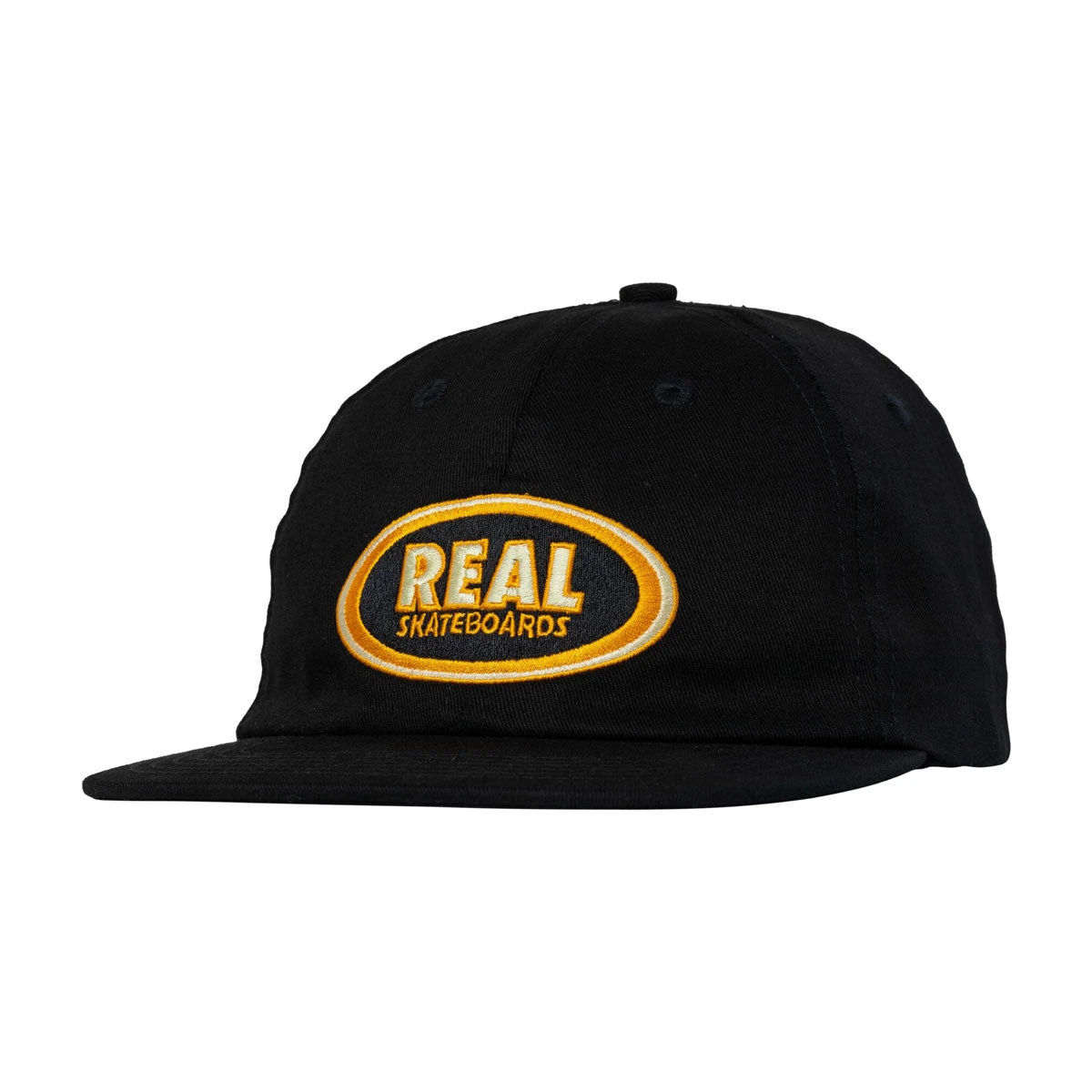 Real Oval Hat - Black/Cream/Orange 3 Real Oval Hat - Black/Cream/Orange