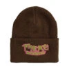 There Crossed Out Beanie - Brown -DADDIES Skate Gear 888560356894 1