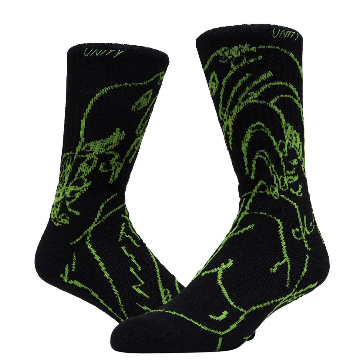 Unity Glow Socks - Black/Green 4 Unity Glow Socks - Black/Green - Image 2