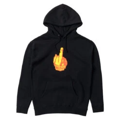 There Up Yours Hoodie - Black/Red/Yellow