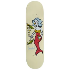 Krooked Gonz Mermaid Skateboard Deck - Cream - 8.25"