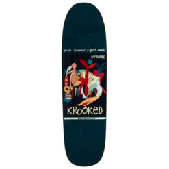 Krooked Barbee Little Postcards By Javier Mendizabal Skateboard Deck - 8.88"