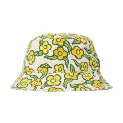 Krooked Flowers Bucket Hat - Natural