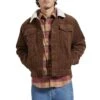 Brixton Cable Lined Trucker Jacket - Pinecone Brown -DADDIES Skate Gear 888588941843 1