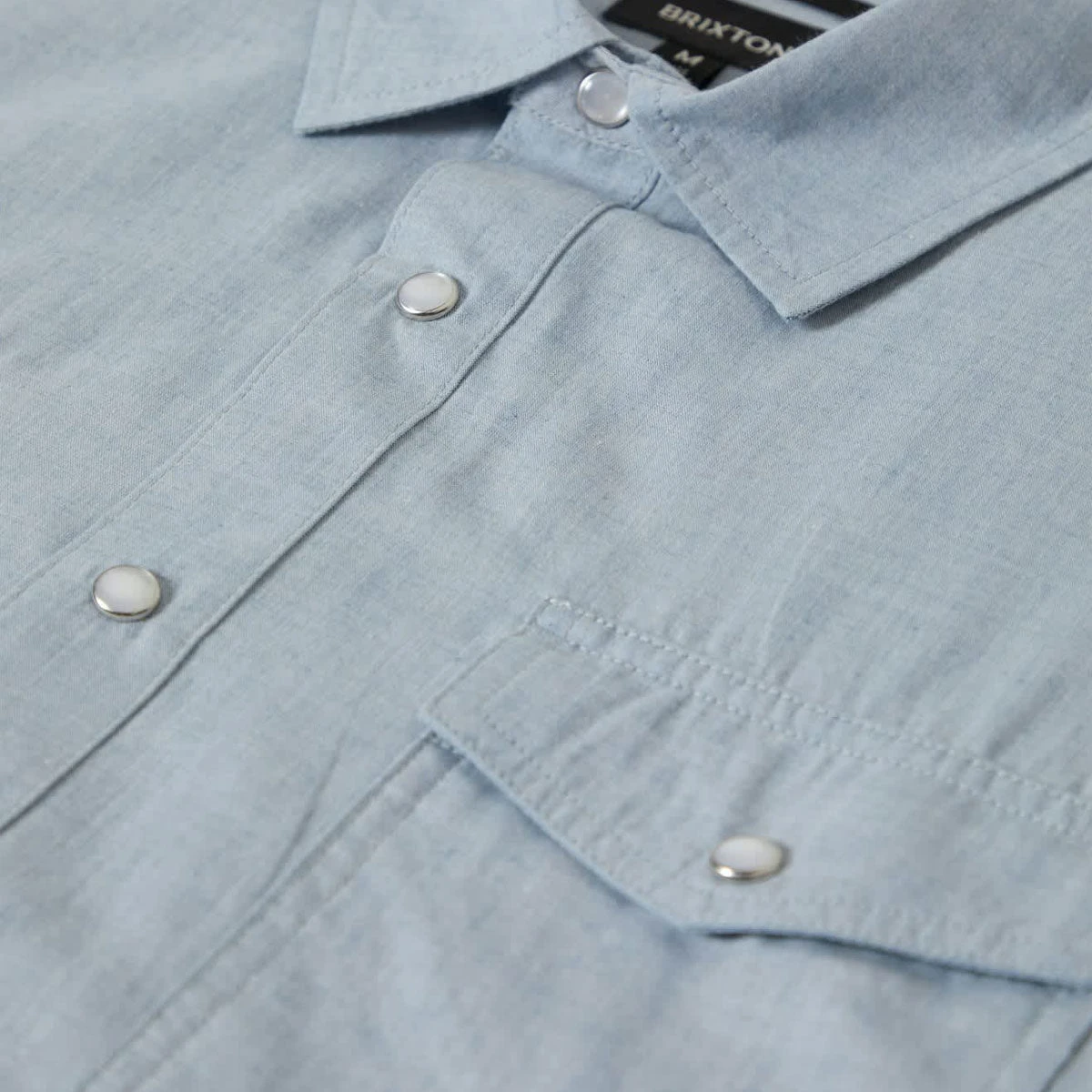 Brixton Wayne Shirt - Medium Blue 6 Brixton Wayne Shirt - Medium Blue - Image 4