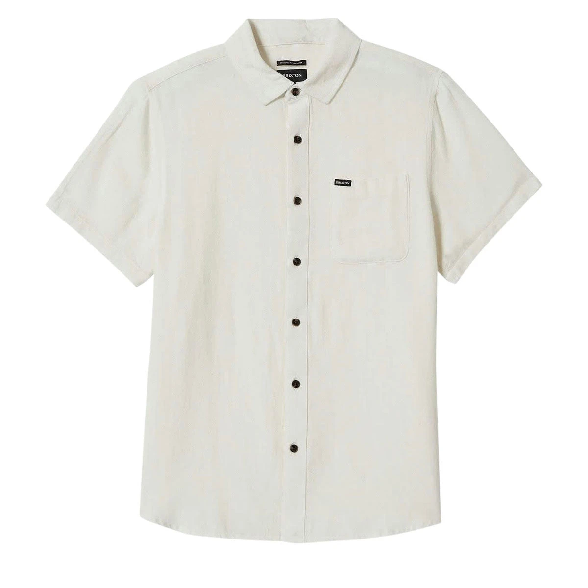 Brixton Charter Organic Cotton Shirt - Egret White 3 Brixton Charter Organic Cotton Shirt - Egret White