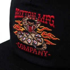 Brixton Hardee Hp Snapback Hat - Black -DADDIES Skate Gear 888588960707 3