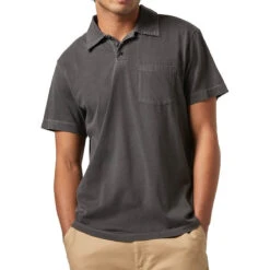 Brixton Vintage Wash Polo Shirt - Washed Black