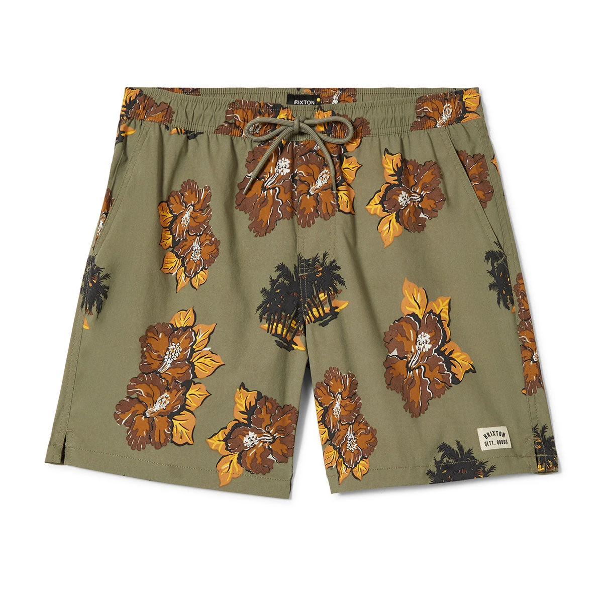 Brixton Everyday Stretch Hybrid Shorts - Olive Surplus Floral 3 Brixton Everyday Stretch Hybrid Shorts - Olive Surplus Floral
