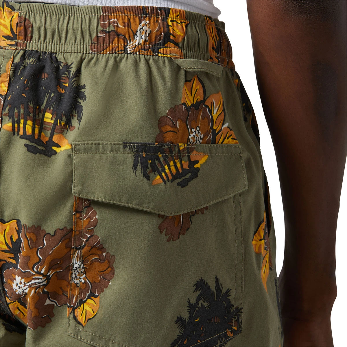 Brixton Everyday Stretch Hybrid Shorts - Olive Surplus Floral 5 Brixton Everyday Stretch Hybrid Shorts - Olive Surplus Floral - Image 3
