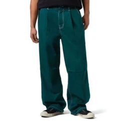 Brixton Baggy Skate Pants - Deep Emerald
