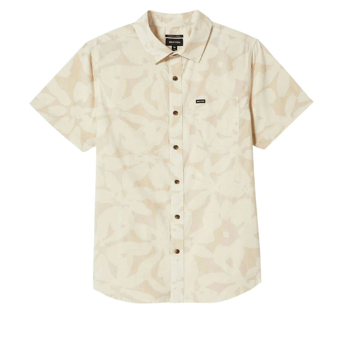 Brixton Charter Print Shirt - Beige/White Cap Floral 3 Brixton Charter Print Shirt - Beige/White Cap Floral