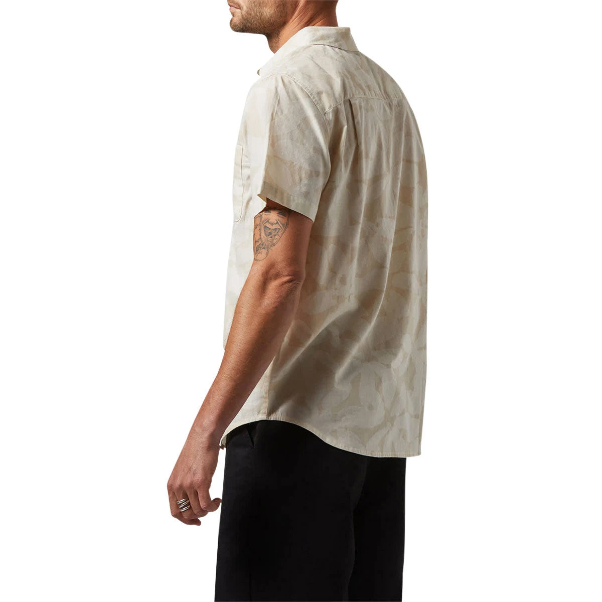 Brixton Charter Print Shirt - Beige/White Cap Floral 5 Brixton Charter Print Shirt - Beige/White Cap Floral - Image 3