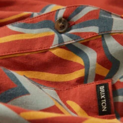 Brixton Charter Print Shirt - Dark Red Scenic Trip -DADDIES Skate Gear 888588972588 5