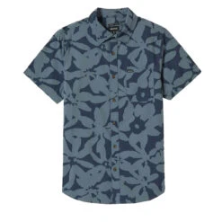 Brixton Charter Print Shirt - Washed Navy/Azure Blue Floral