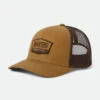 Brixton Regal Netplus Mp Trucker Hat - Dark Khaki/Coffee -DADDIES Skate Gear 888588974834 1