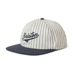 Brixton The League Mp Snapback Hat - Washed Navy/Off White