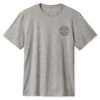 Brixton Crest II T-Shirt - Heather Grey/Navy/Dark Red -DADDIES Skate Gear 888588975589 1