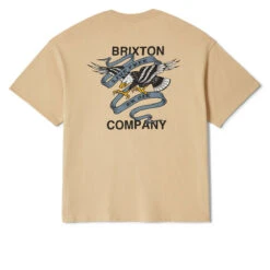 Brixton Live Free Heavyweight Relaxed T-Shirt - Cream Classic Wash