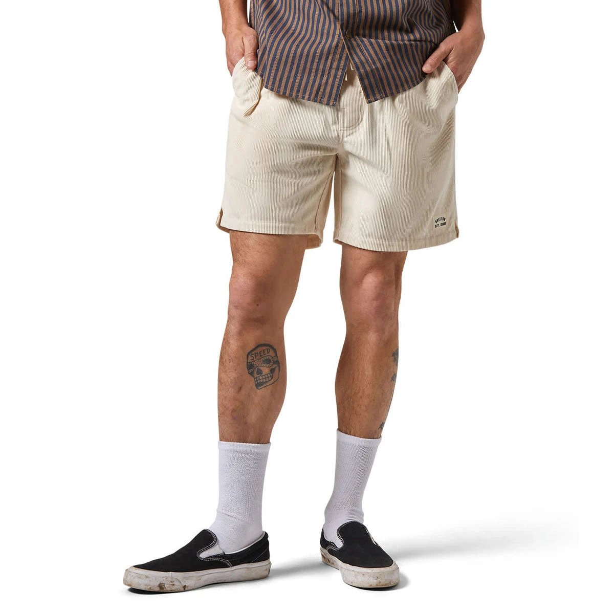 Brixton Everyday Corduroy Shorts - Whitecap 4 Brixton Everyday Corduroy Shorts - Whitecap - Image 2