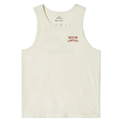 Brixton Woodburn Tank Top - Off White/Crimson
