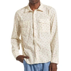Brixton Wayne Long Sleeve Shirt - Whitecap