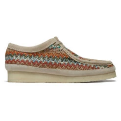 Clarks Wallabee Shoes - Multi Raffia