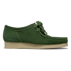 Clarks Wallabee 2604 Shoes - Green Suede