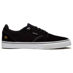 Emerica Dickson Shoes - Black/White/Gold