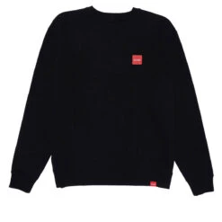 Chocolate Square Label Crew Sweatshirt - Black
