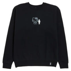 Girl X Hello Kitty Partners Crew Sweatshirt - Black