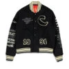 Chocolate Team Varsity Jacket - Black/White -DADDIES Skate Gear 889846329571 1