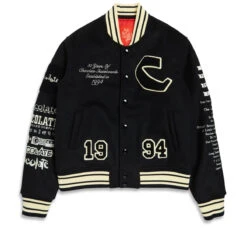 Chocolate Team Varsity Jacket - Black/White