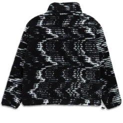 Chocolate Static Sherpa Fleece Sweater - White/Black -DADDIES Skate Gear 889846329922 2