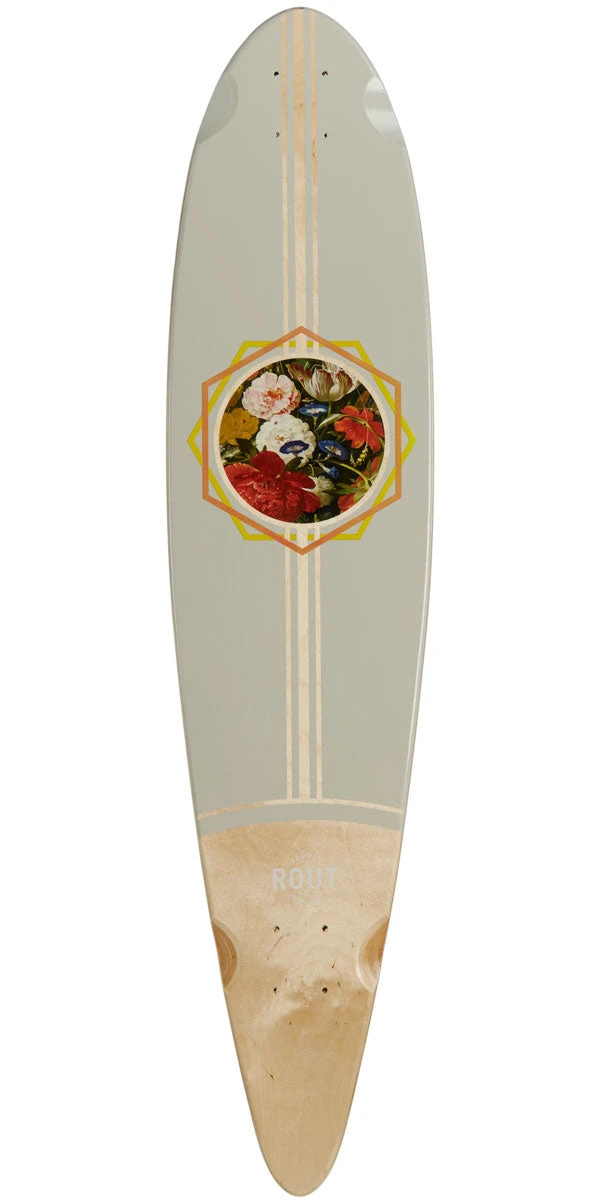 Rout Floral Pintail Longboard Deck 3 Rout Floral Pintail Longboard Deck