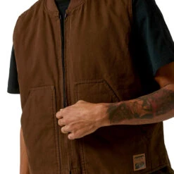 Former VT Canvas Vest - Brown -DADDIES Skate Gear 9357594228404 3