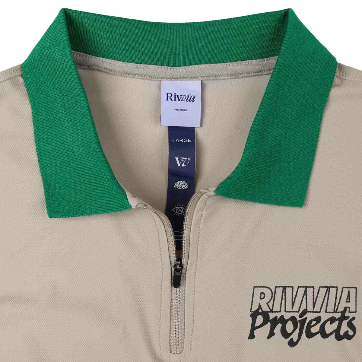 Rivvia Blueprint Polo Shirt - Bone Green 5 Rivvia Blueprint Polo Shirt - Bone Green - Image 3