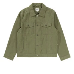 Rhythm Brushed Twill Trucker Jacket - Olive 10 Rhythm Brushed Twill Trucker Jacket - Olive -DADDIES Skate Gear 9360397110388 4