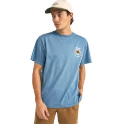 Rhythm Channel T-Shirt - Vintage Blue -DADDIES Skate Gear 9360397113266 3