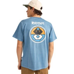 Rhythm Channel T-Shirt - Vintage Blue -DADDIES Skate Gear 9360397113266 4