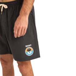 Rhythm Channel Beach Shorts - Black -DADDIES Skate Gear 9360397115147 4